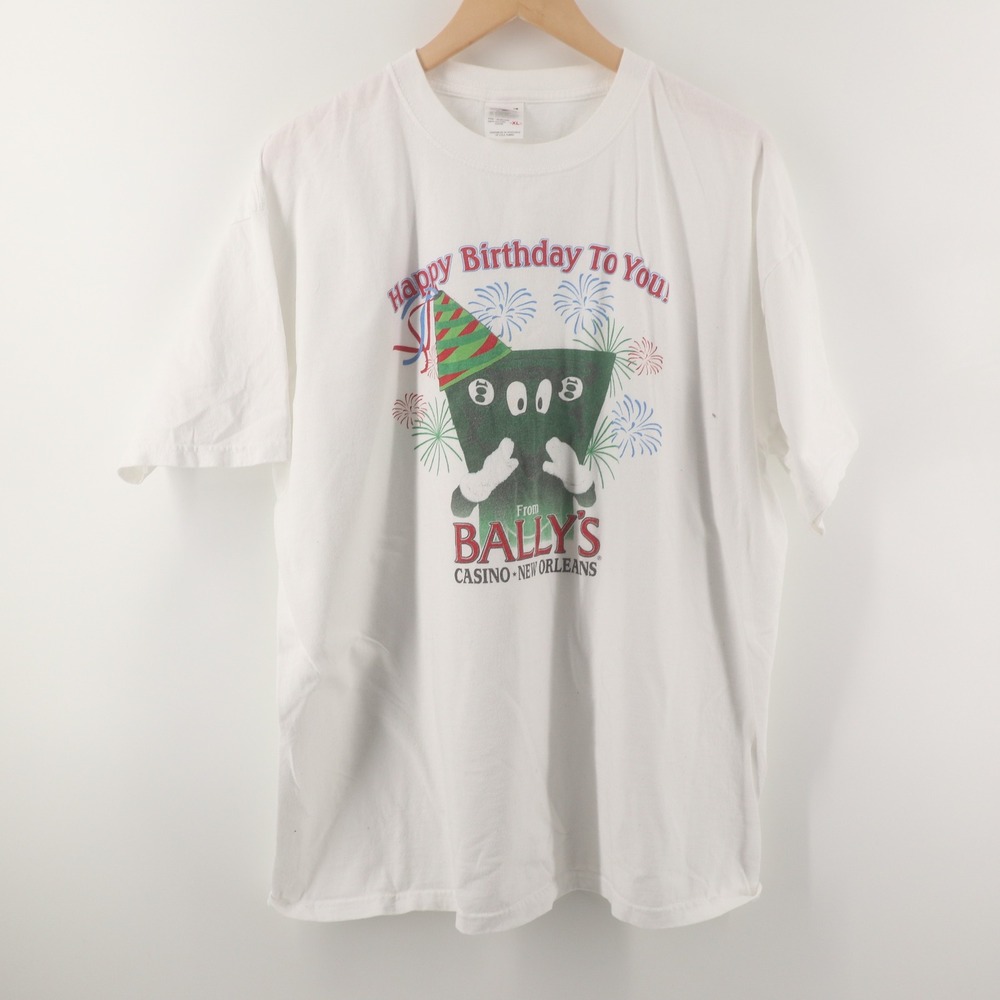 Anvil Ballys Casino New Orleans Mens XL Vintage Birthday Graphic Tee Good